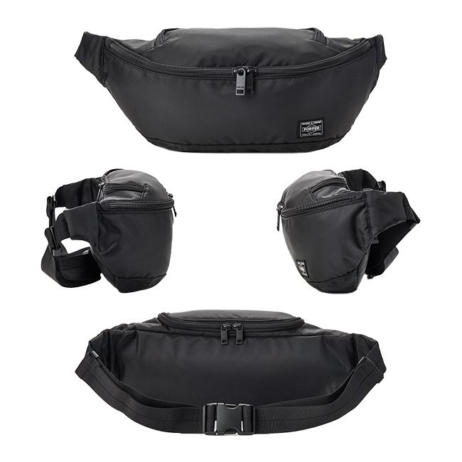 【美品】吉田カバンPORTER ポーター FLASH（Ｓ）　ボディバッグ　黒 PORTER ポーター フラッシュ ウエストバッグ(S) 689-05953 吉田カバン