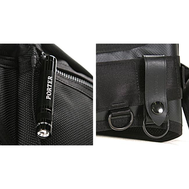 ポーター ヒート ウエストバッグ 703-06978 ボディバッグ メンズ ブランド 斜めがけ 大きめ 大容量 軽量 横型 横開き マグライト付属 吉田カバン PORTER | HEAT（PORTER） | 06