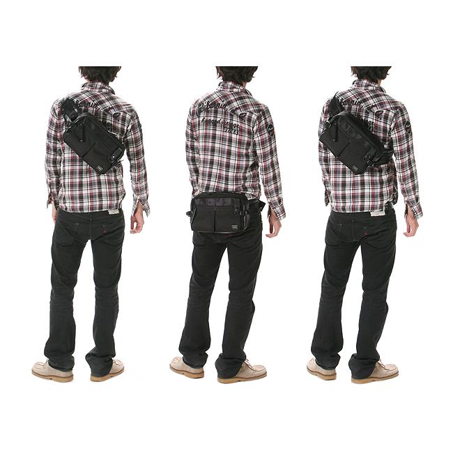 ポーター ヒート ウエストバッグ 703-07971 ボディバッグ メンズ ブランド 斜めがけ 大きめ 大容量 軽量 横型 横開き マグライト付属 吉田カバン PORTER | HEAT（PORTER） | 02