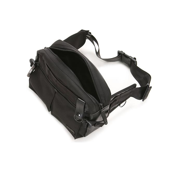 ポーター ヒート ウエストバッグ 703-07971 ボディバッグ メンズ ブランド 斜めがけ 大きめ 大容量 軽量 横型 横開き マグライト付属 吉田カバン PORTER | HEAT（PORTER） | 03
