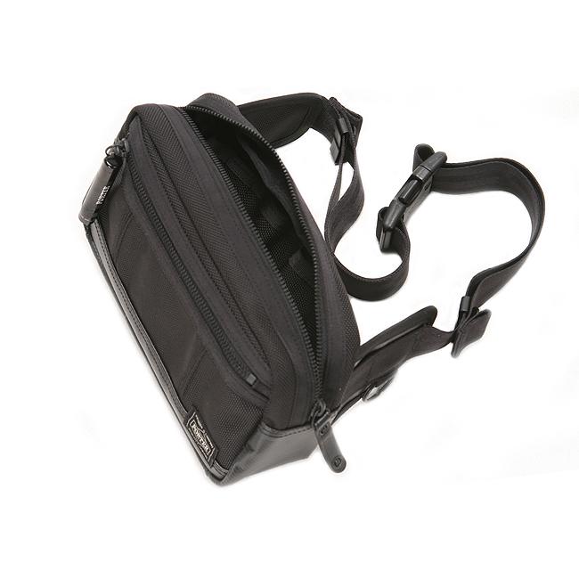 ポーター ヒート ウエストバッグ 703-07972 ボディバッグ メンズ ブランド ミニ 小さめ 斜めがけ 軽量 横型 横開き マグライト付属 吉田カバン PORTER | HEAT（PORTER） | 03