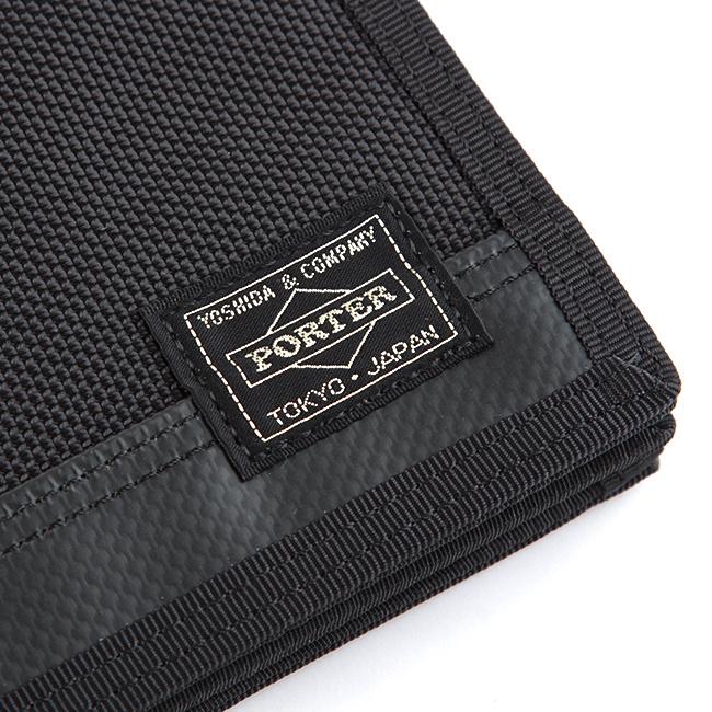 【最新モデル】【新品】ポーター ヒート PORTER HEAT 二つ折り　財布 美品】PORTER HEAT ポーター ヒート 二つ折り財布 ブラック