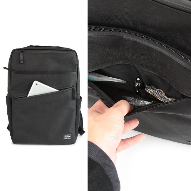 美品 PORTER HYBRID デイパックリュック 防水 ビジネス ブラック HYBRID（PORTER） ポーター ハイブリッド デイパック 737-17933