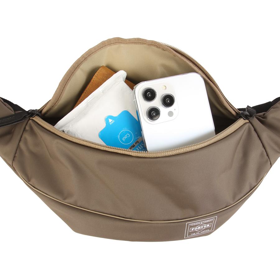 Imperial Seal ボーダーレス PORTER ポーター ムース ウエストバッグ(L) 751-28181 10 ブラック