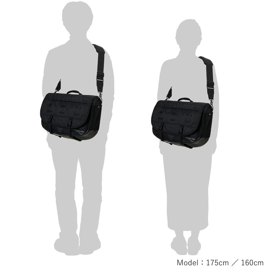 ポーター モノクローム メッセンジャーバッグ 755-19846 PORTER MONOCHROME 吉田カバン ショルダーバッグ メンズ レディース ブランド 日本製 防水 強撥水 16L | PORTER | 09