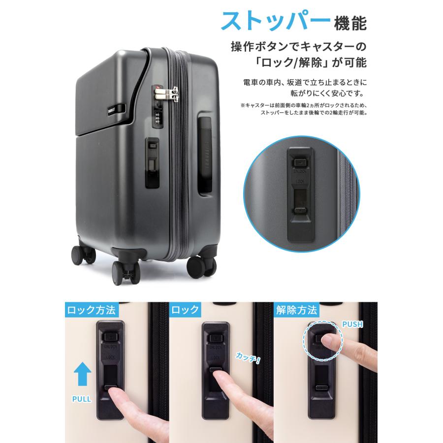 最大51% 9/5限定 3年保証 トラベリスト ファースト スーツケース トップオープン フロントオープン 機内持ち込み Sサイズ 35L 43L ストッパー付き 76-25140 | TRAVELIST | 16
