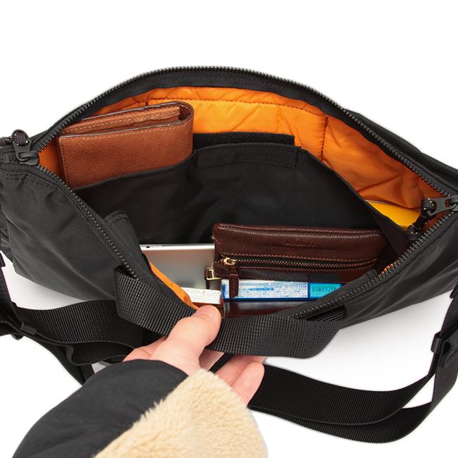 ポーター フォース ウエストバッグ 855-05460 ボディバッグ メンズ ブランド スリム 斜めがけ 大きめ 大容量 軽量 薄型 横型 横開き 吉田カバン PORTER | FORCE（PORTER） | 15