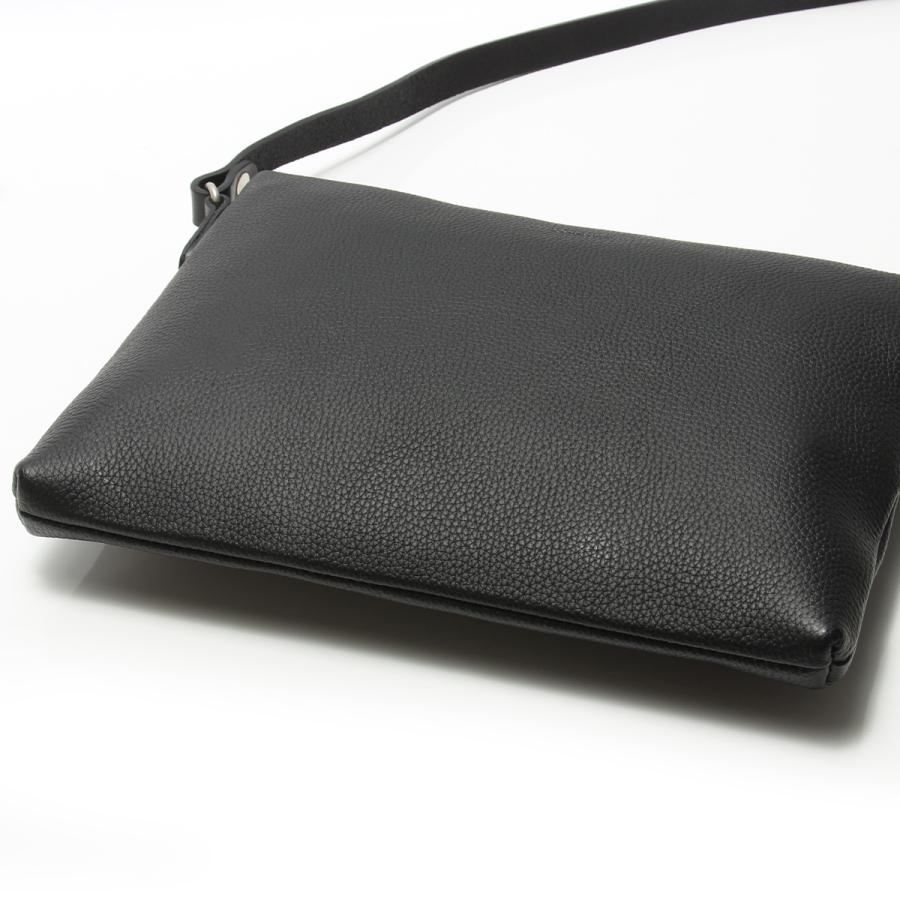 スロウ⭐︎SLOW⭐︎レザーバッグ　ボディーバッグ　サコッシュ　ブラック　レザー SLOW ショルダーバッグ スロウ / shrink-sacoche シュリンクレザー