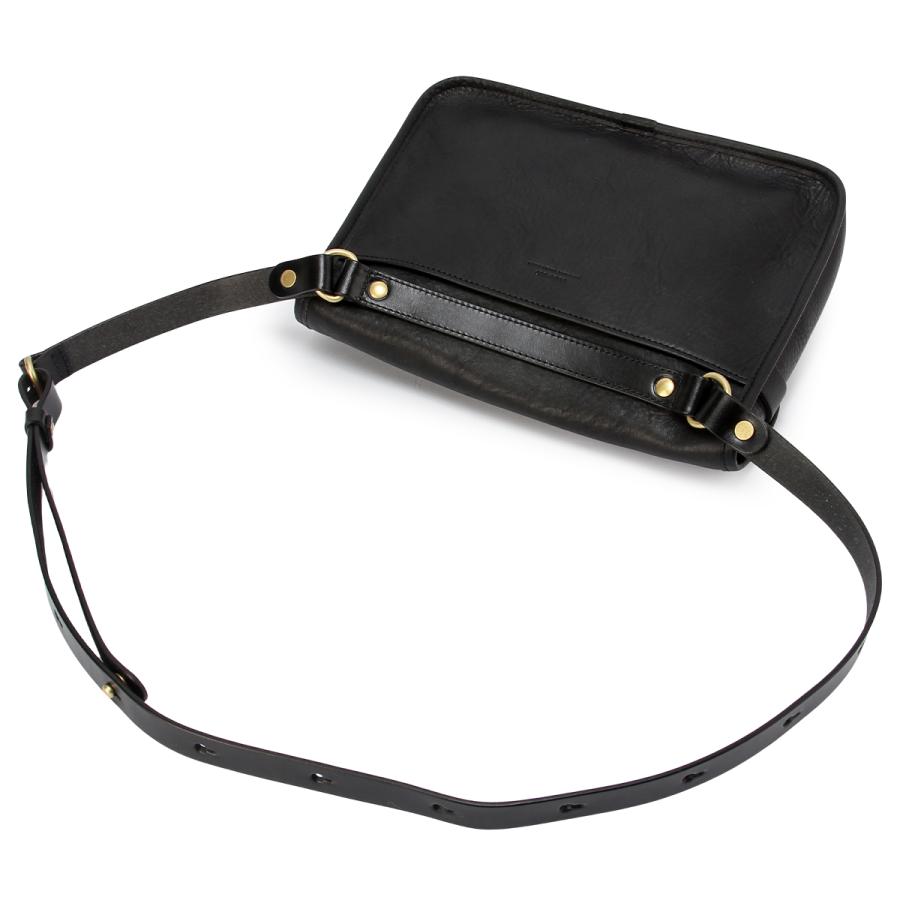 美品 SLOW レザーショルダーバッグ　メッセンジャーバッグ　ブラック SLOW(ファッション) SLOW スロウ バッグ ショルダーバッグ