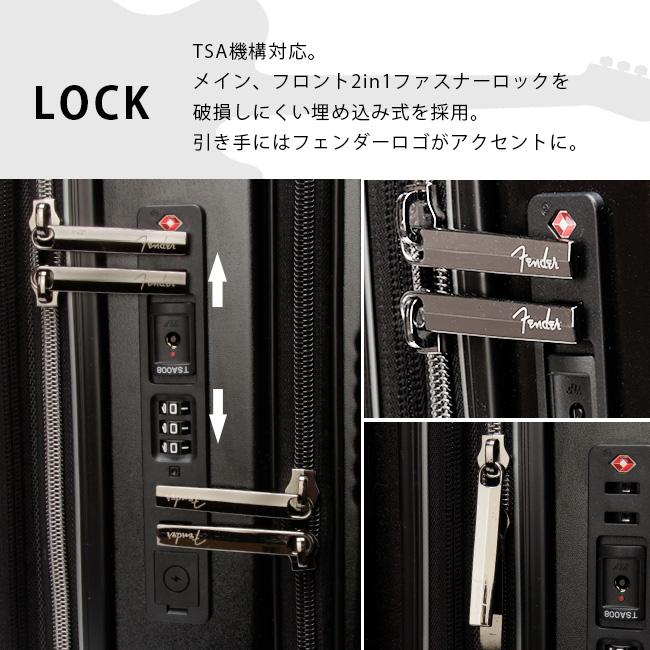 最大50% 9/8限定 フェンダー スーツケース Mサイズ 53L/60L 軽量 拡張 中型 フロントオープン 静音キャスター ストッパー USBポート Fender 950-4501 | Fender | 10