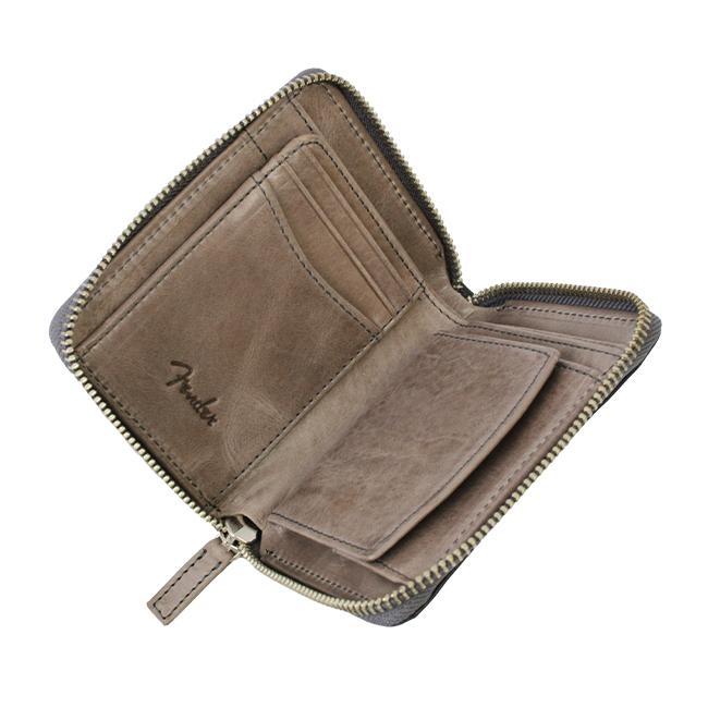 最大51% 2/20限定 フェンダー 二つ折り財布 メンズ レディース 革 国産レザー ミドルウォレット ラウンドファスナー サンバースト Fender 950-503 | Fender | 08