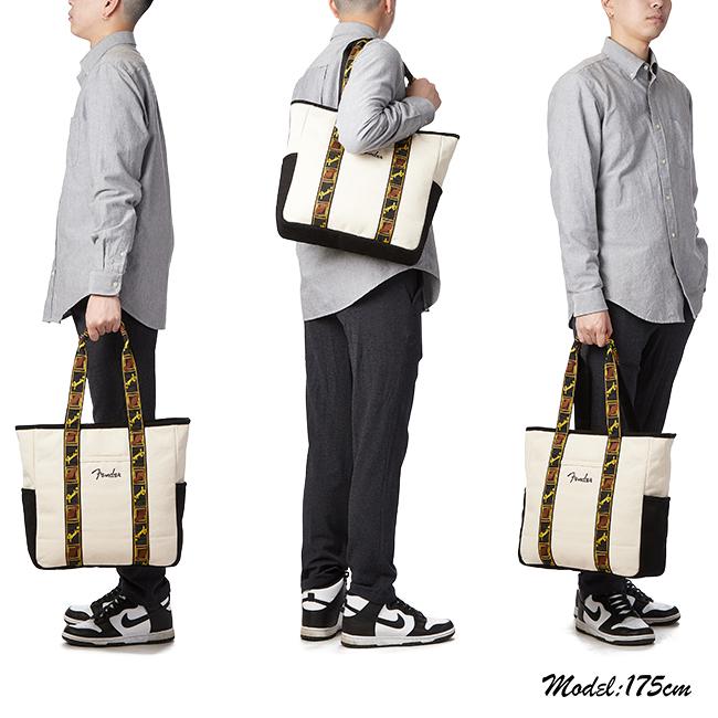 最大40% 4/1限定 フェンダー トートバッグ メンズ レディース モノグラムストラップ 肩掛け 大きめ 大容量 軽量 ファスナー付き A4 Fender 950-6003 | Fender | 08