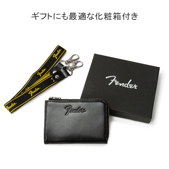 フェンダー ミニ財布 コインケース メンズ レディース ブランド 本革 国産レザー L字ファスナー ギターピック付属 Fender 950-700 | Fender | 17