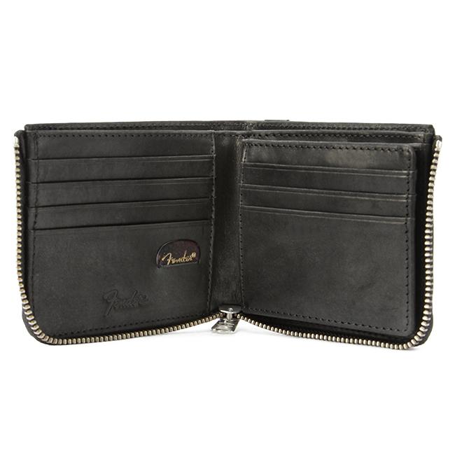 最大42% 12/28限定 フェンダー 二つ折り財布 メンズ レディース ブランド 本革 国産レザー L字ファスナー ミドルウォレット ピック付属 Fender 950-702 | Fender | 07