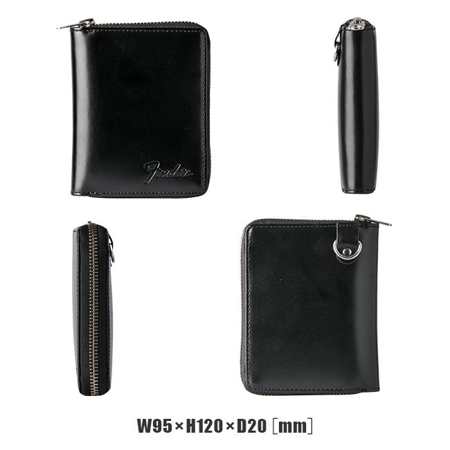 フェンダー 二つ折り財布 ミドル財布 メンズ レディース 本革 国産レザー ラウンドファスナー ギターピック付属 Fender 950-703 | Fender | 05