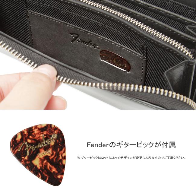 フェンダー 長財布 メンズ レディース ブランド 大容量 本革 国産レザー ロングウォレット L字ファスナー ギターピック Fender 950-704 | Fender | 11