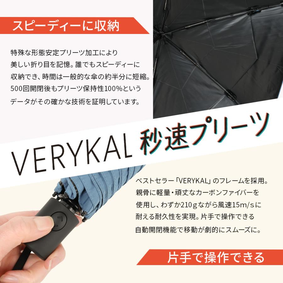 バグスロウ アンベル ベリカル ヒートブロック 秒速プリーツ 形状記憶 折りたたみ傘 晴雨兼用 日傘 自動開閉 bugSlaw VERYKAL A1102 | ブランド登録なし | 07