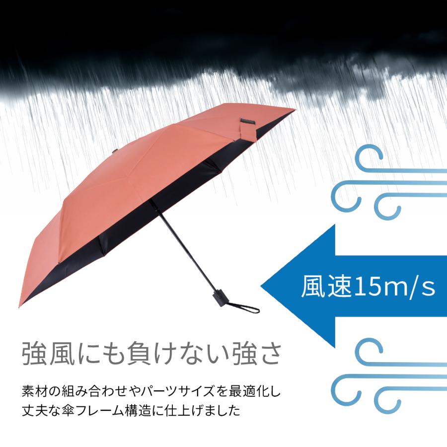 バグスロウ アンベル ベリカル ヒートブロック 秒速プリーツ 折りたたみ傘 晴雨兼用 全天候型 形状記憶 日傘 自動開閉 Amvel A1102 | ブランド登録なし | 07