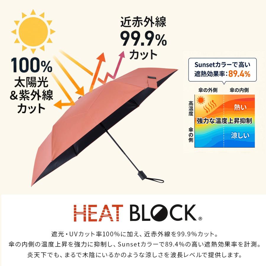 バグスロウ アンベル ベリカル ヒートブロック 秒速プリーツ 折りたたみ傘 晴雨兼用 全天候型 形状記憶 日傘 自動開閉 Amvel A1102 | ブランド登録なし | 08