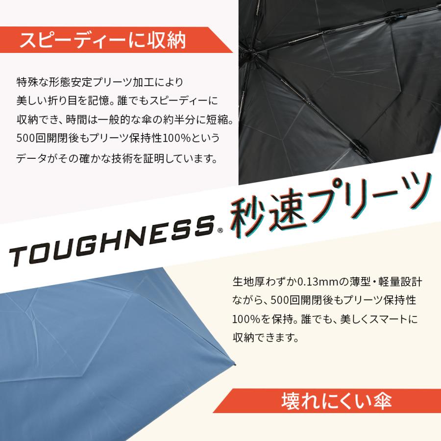 バグスロウ アンベル タフネス ヒートブロック秒速プリーツ 折りたたみ傘 晴雨兼用 形状記憶 完全遮光100% bugSlaw TOUGHNESS HEATBLOCK A1103 | ブランド登録なし | 07