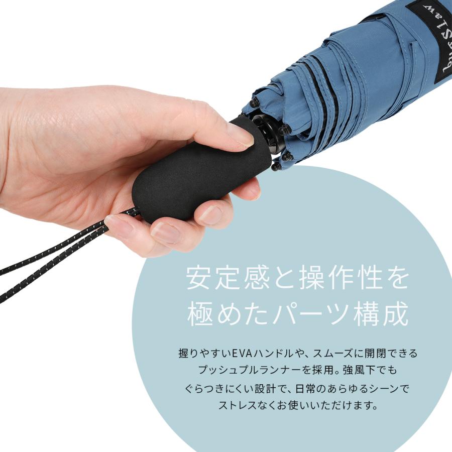 バグスロウ アンベル タフネス ヒートブロック 秒速プリーツ 折りたたみ傘 晴雨兼用 全天候型 形状記憶 完全遮光 日傘 Amvel A1103 | ブランド登録なし | 10