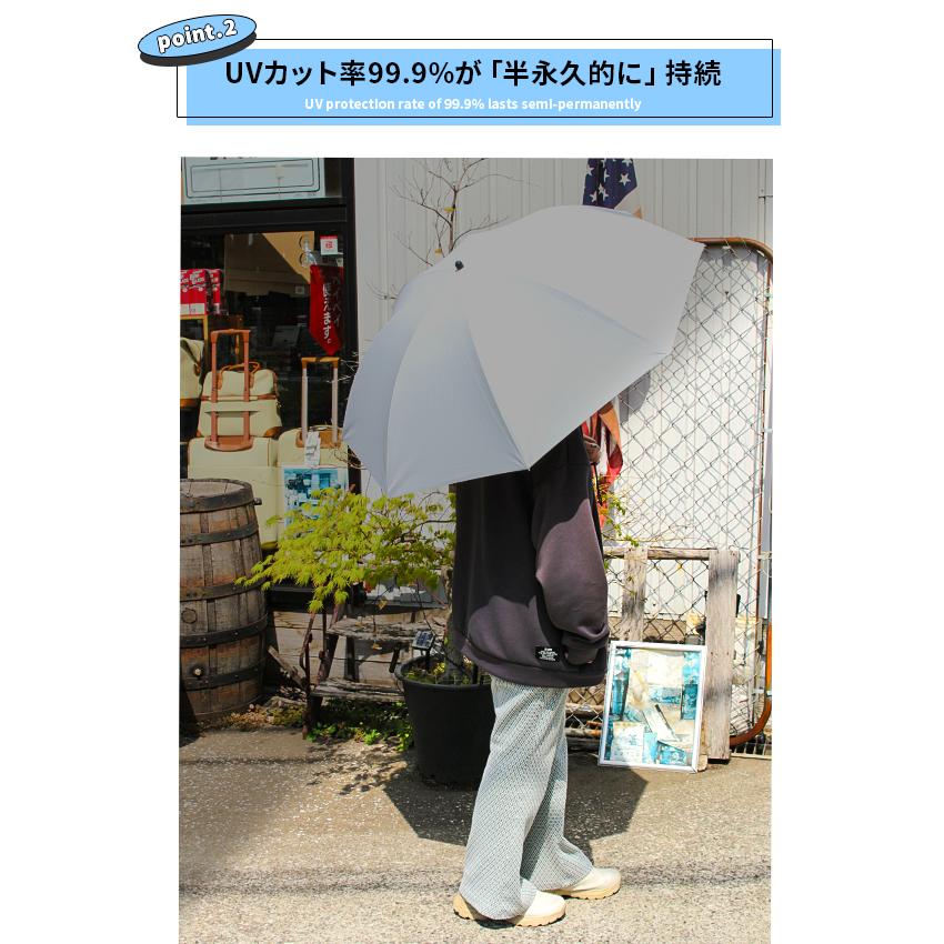 バグスロウ×アンベル カルクト 長傘 晴雨兼用 完全遮光 遮熱 UVカット ヒートブロック bugSlaw A1563 | Amvel | 07