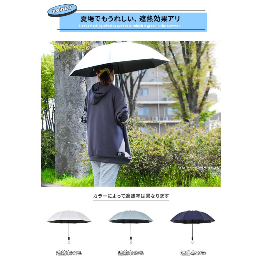 バグスロウ×アンベル カルクト 長傘 晴雨兼用 完全遮光 遮熱 UVカット ヒートブロック bugSlaw A1563 | Amvel | 09