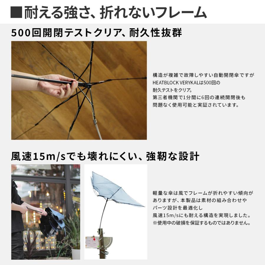 バグスロウ×アンベル ベリカル ヒートブロック 折りたたみ傘 晴雨兼用 自動開閉 日傘 A1569 | Amvel | 16