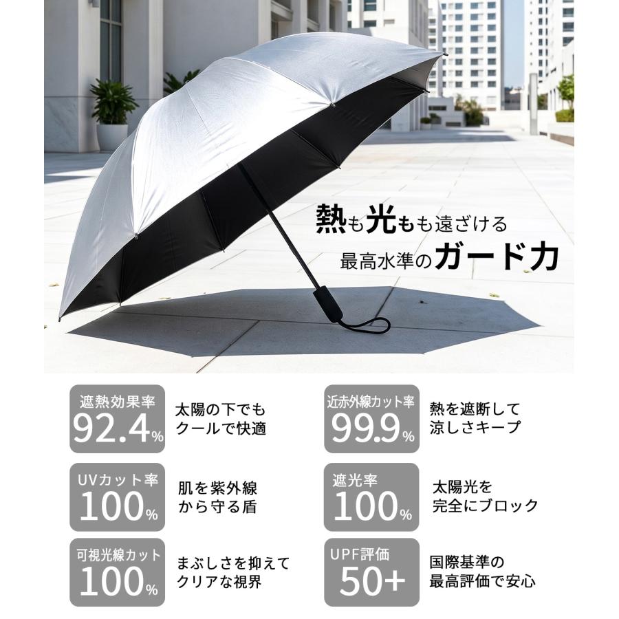バグスロウ アンベル カルクト ヒートブロック 長傘 晴雨兼用 全天候型 日傘 軽量 完全遮光 遮熱 UVカット Amvel KALCT A1571 | ブランド登録なし | 09