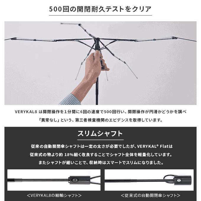バグスロウ アンベル ベリカルフラット 折りたたみ傘 自動開閉 6本骨 軽量 スリム Amvel VERYKAL Flat A2750 | Amvel | 17