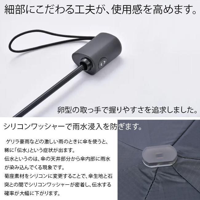 バグスロウ×アンベル 折りたたみ傘 晴雨兼用 自動開閉 軽量 ベリカルラージ フラット bugSlaw A2755 | Amvel | 17