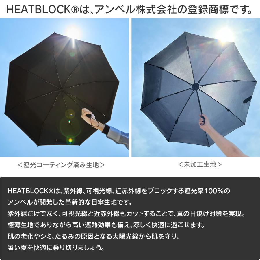 バグスロウ×アンベル タフネス ヒートブロック 折りたたみ傘 全天候型 晴雨兼用 完全遮光 遮熱 8本骨 A2756 | Amvel | 17