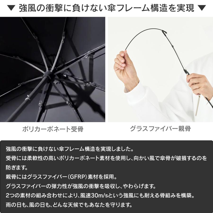 バグスロウ×アンベル タフネス ヒートブロック 折りたたみ傘 全天候型 晴雨兼用 完全遮光 遮熱 8本骨 A2756 | Amvel | 09