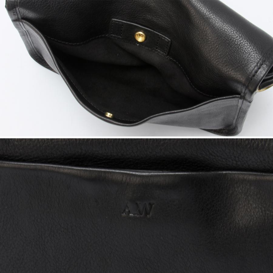 A_W アウ ショルダーバッグ メンズ レディース ブランド レザー 本革 斜めがけ 小さめ 横型 フラップ MAILL BAG M AB-002 在庫限り | A_W | 14