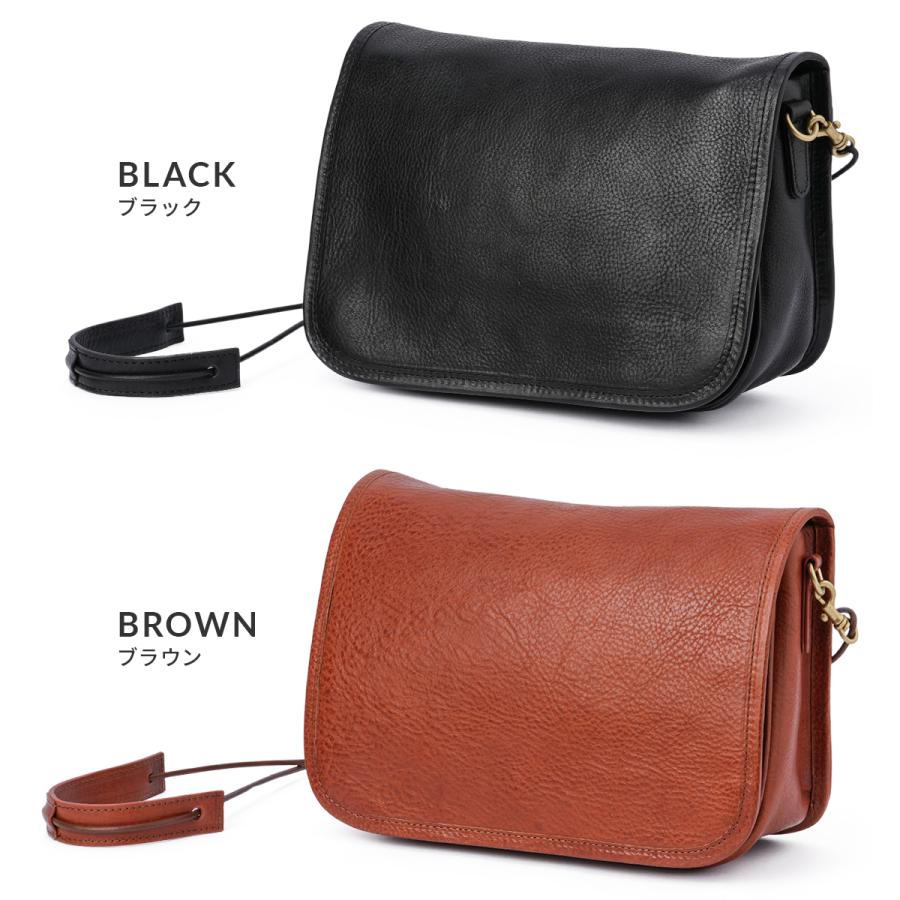 A_W アウ ショルダーバッグ メンズ レディース ブランド レザー 本革 斜めがけ 小さめ 横型 フラップ MAILL BAG M AB-002 在庫限り | A_W | 04