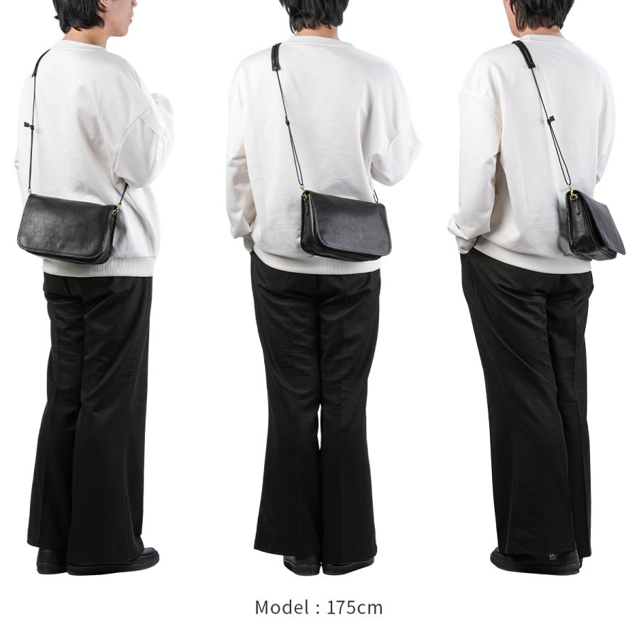 A_W アウ ショルダーバッグ メンズ レディース ブランド レザー 本革 斜めがけ 小さめ 横型 フラップ MAILL BAG M AB-002 在庫限り | A_W | 06