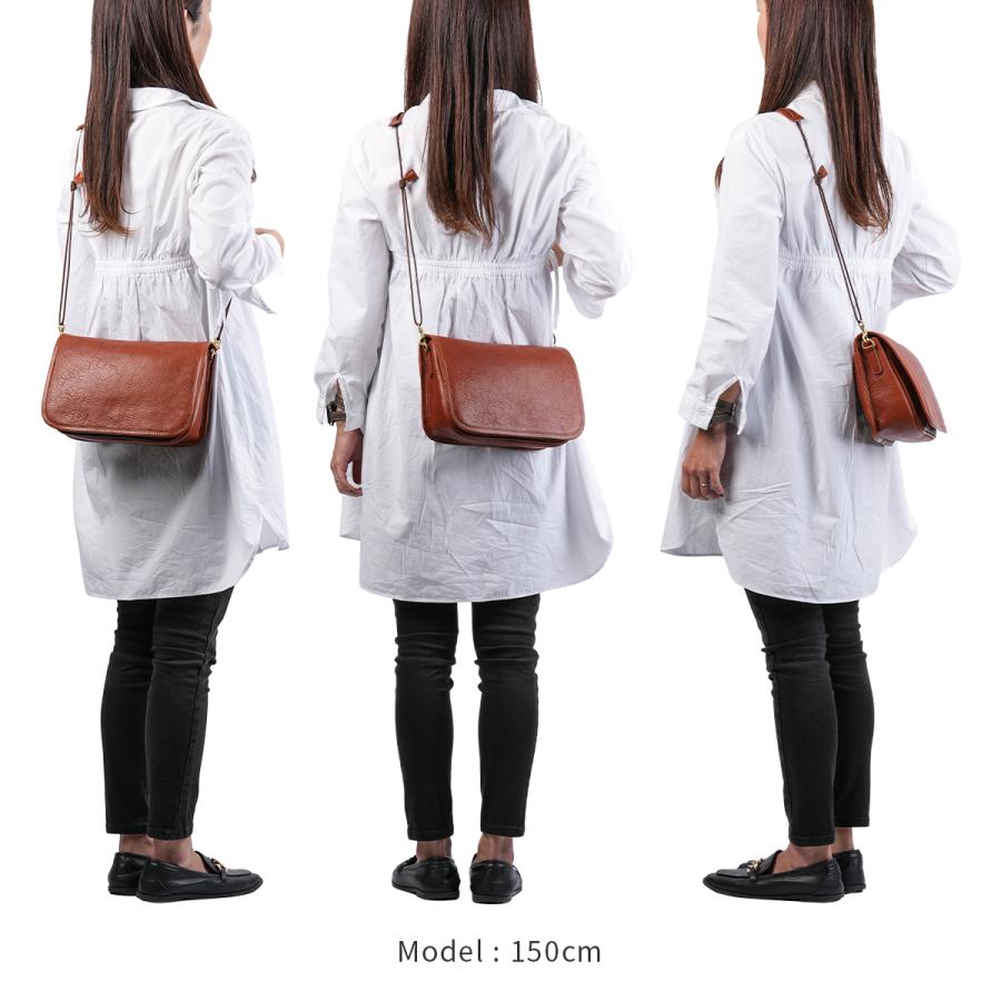 A_W アウ ショルダーバッグ メンズ レディース ブランド レザー 本革 斜めがけ 小さめ 横型 フラップ MAILL BAG M AB-002 在庫限り | A_W | 07