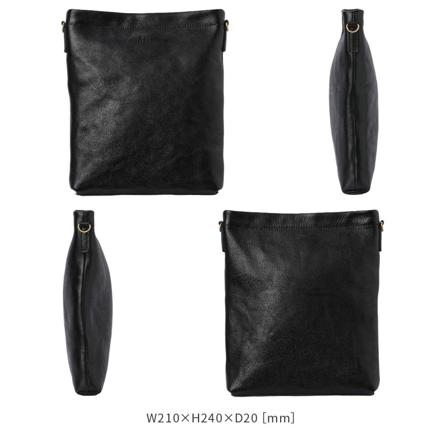 最大49% 5/1限定 A_W アウ ショルダーバッグ サコッシュ メンズ レディース ブランド レザー 本革 軽量 斜めがけ 小さめ 縦型 薄型 薄マチ SACOCHE AB-003 | A_W | 05