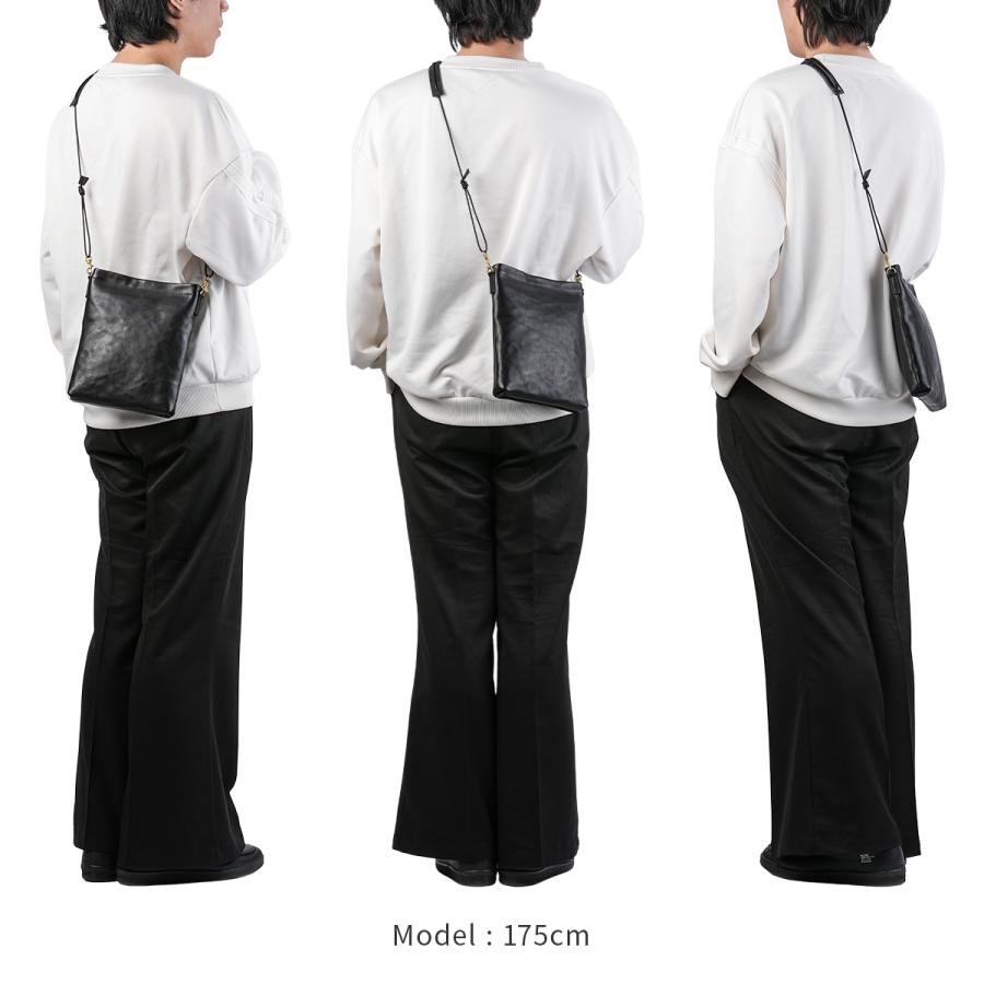 最大51% 3/30限定 A_W アウ ショルダーバッグ サコッシュ メンズ レディース ブランド レザー 本革 軽量 斜めがけ 小さめ 縦型 薄型 薄マチ SACOCHE AB-003 | A_W | 06