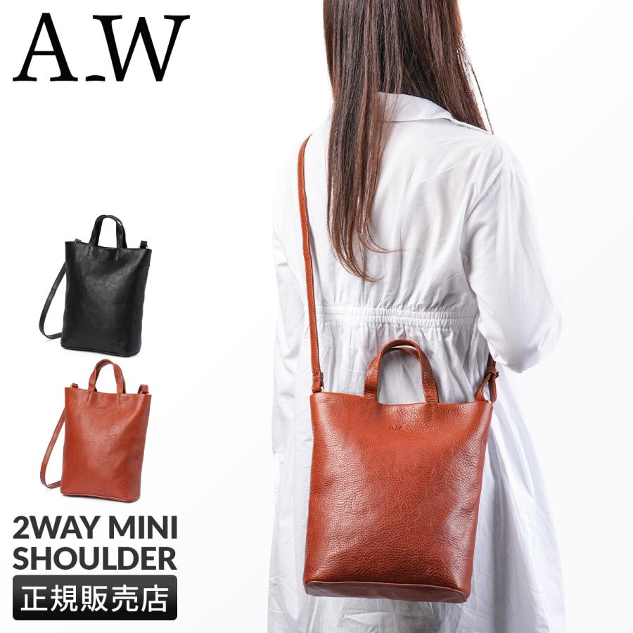 最大51% 8/9限定 A_W アウ ショルダーバッグ メンズ レディース ブランド レザー 本革 軽量 小さめ 縦型 ミニトート 2WAY MINI SHOULDER AB-004 在庫限り | A_W | 19