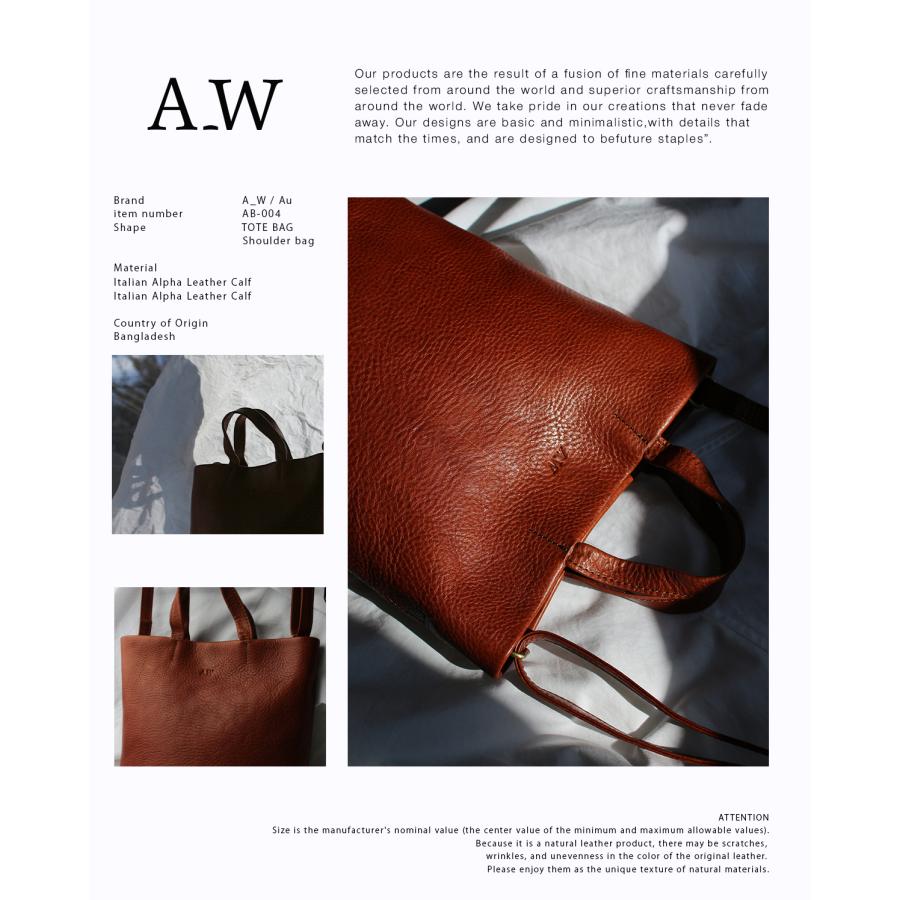 最大49% 4/1限定 A_W アウ ショルダーバッグ メンズ レディース ブランド レザー 本革 軽量 小さめ 縦型 ミニトート 2WAY MINI SHOULDER AB-004 在庫限り | A_W | 03