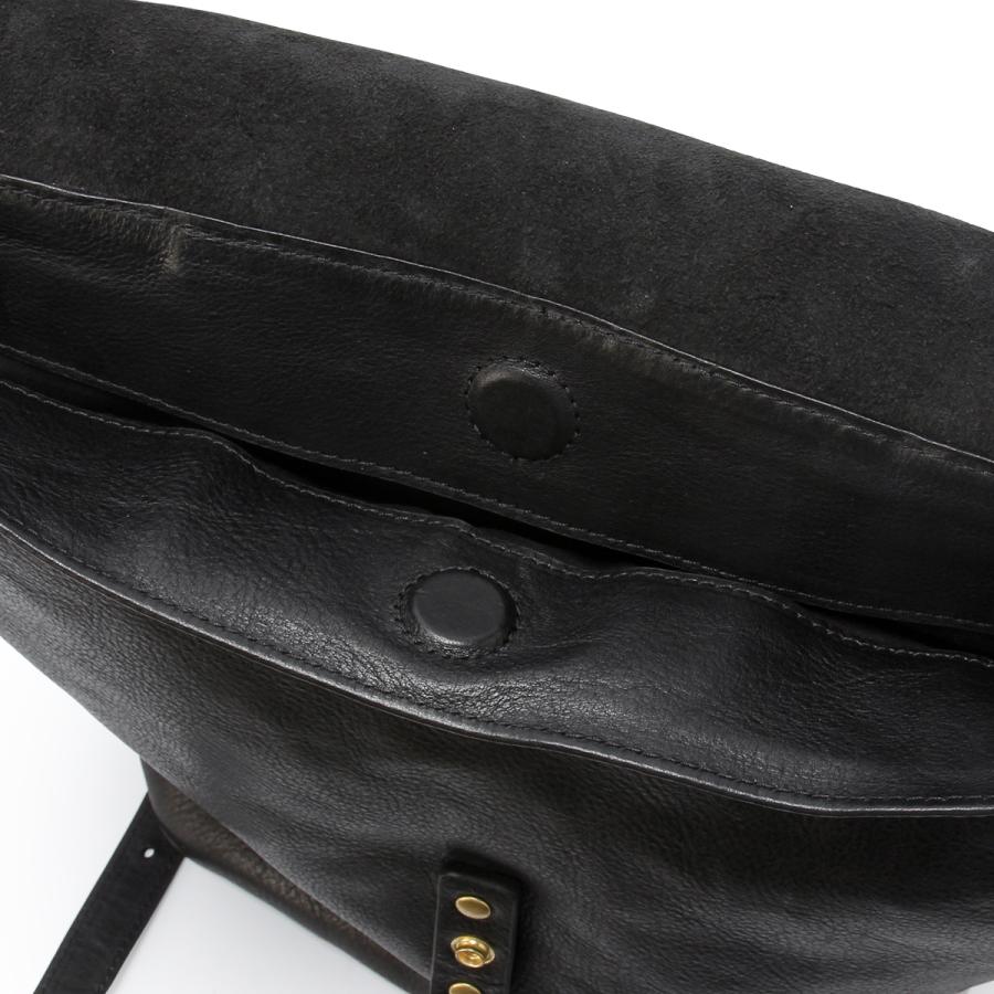 A_W アウ リュック メンズ レディース ブランド レザー 本革 通勤 通学 黒 A4 フラップバックパック デイパック FLAP BACKPACK AB-005 在庫限り | A_W | 11