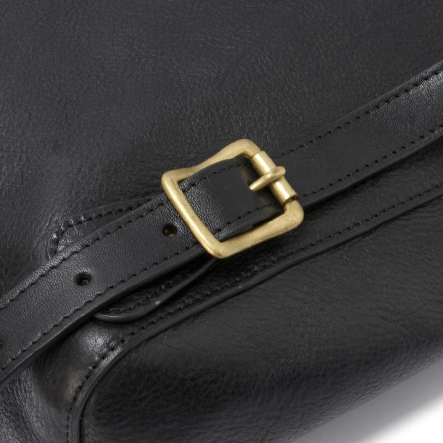 A_W アウ リュック メンズ レディース ブランド レザー 本革 通勤 通学 黒 A4 フラップバックパック デイパック FLAP BACKPACK AB-005 在庫限り | A_W | 15