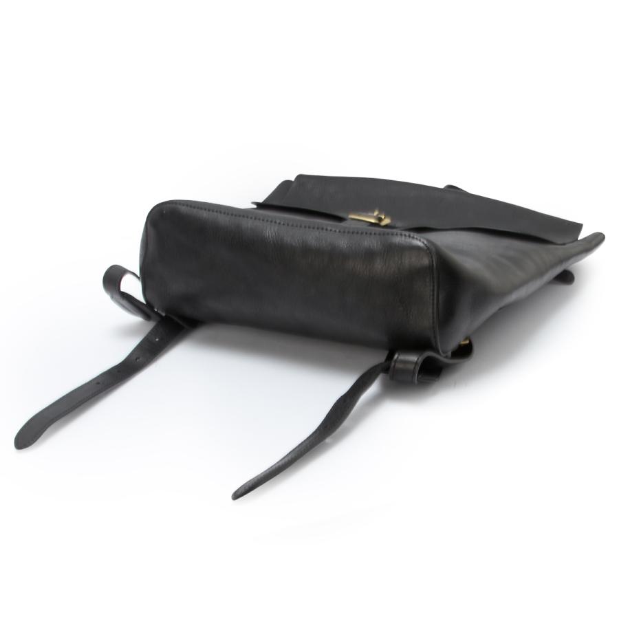 A_W アウ リュック メンズ レディース ブランド レザー 本革 通勤 通学 黒 A4 フラップバックパック デイパック FLAP BACKPACK AB-005 在庫限り | A_W | 17