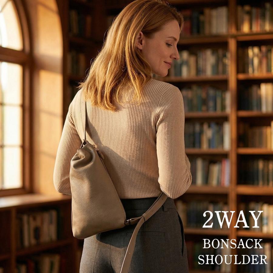 最大51% 8/30限定 A_W アウ フレキシブル 2WAY ボンサックショルダー ショルダーバッグ Sサイズ 本革 日本製 メンズ レディース ブランド Flexible AB-021 | A_W | 18