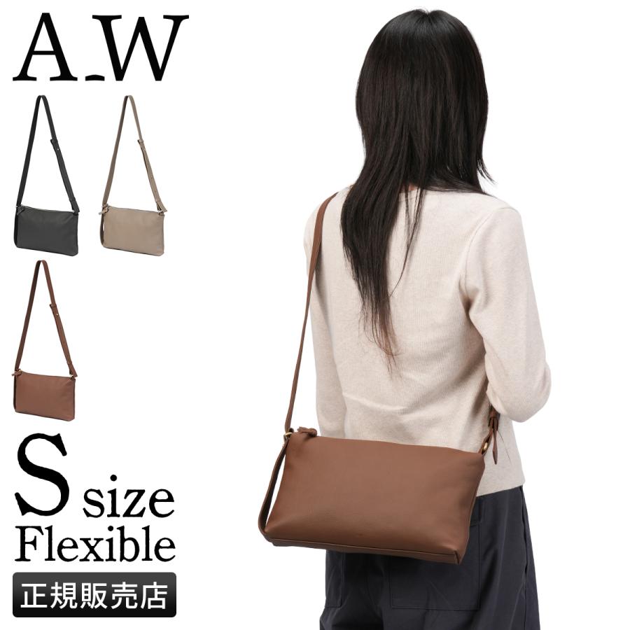 最大50% 8/7限定 A_W アウ フレキシブル 2WAY ボンサックショルダー ショルダーバッグ Sサイズ 本革 日本製 メンズ レディース ブランド Flexible AB-021 | A_W | 19