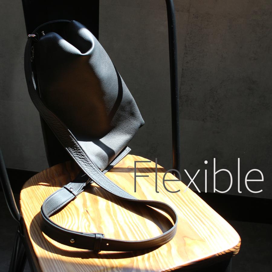 A_W アウ フレキシブル 2WAY ボンサックショルダー ショルダーバッグ Sサイズ 本革 日本製 メンズ レディース ブランド Flexible AB-021 | A_W | 04