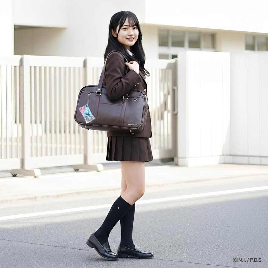 最大50% 4/15限定 2026モデル エンジェルブルー スクールバッグ スクバ 合皮 女子 女子高生 高校生 通学 黒 茶色 ブラック ブラウン かわいい ANGEL BLUE AB001 | ANGEL BLUE（アパレル） | 10