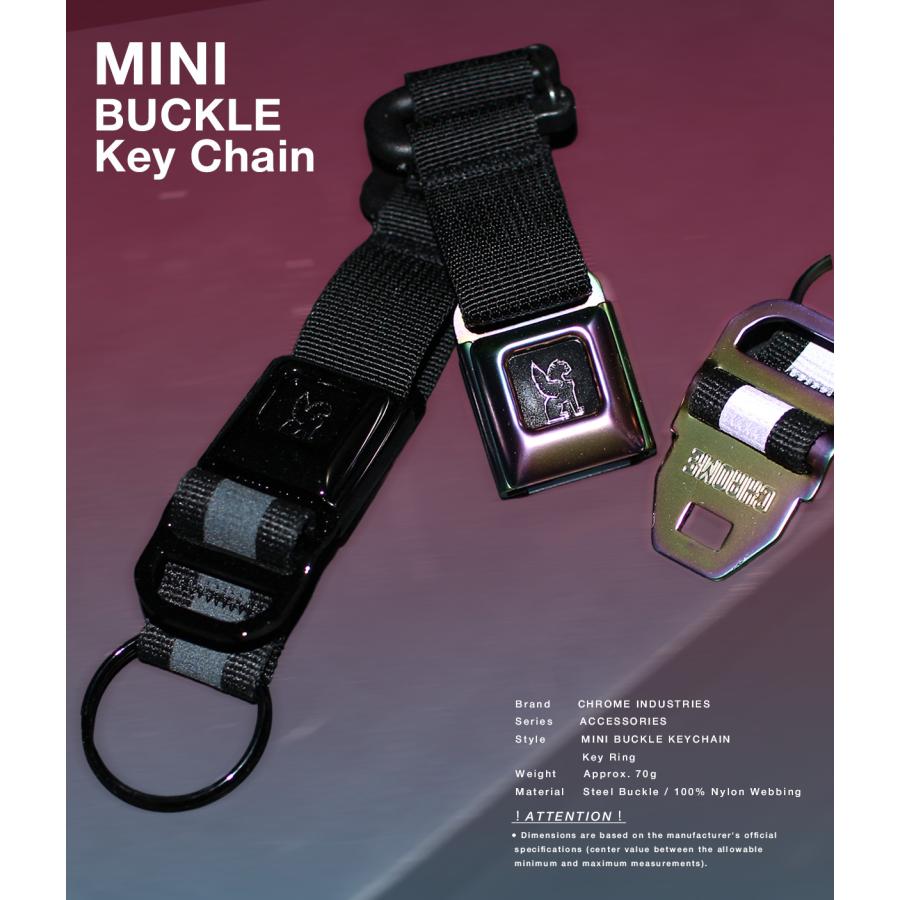 最大42% 7/22限定 クローム インダストリーズ ミニバックル キーチェーン シートベルト ブラッククローム/レインボーマット CHROME INDUSTRIES AC249 | CHROME | 03