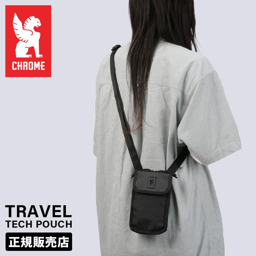 クローム インダストリーズ トラベルテックポーチ ショルダーポーチ 縦型 ブラックX CHROME INDUSTRIES TRAVEL TECH POUCH AC256 | CHROME | 13